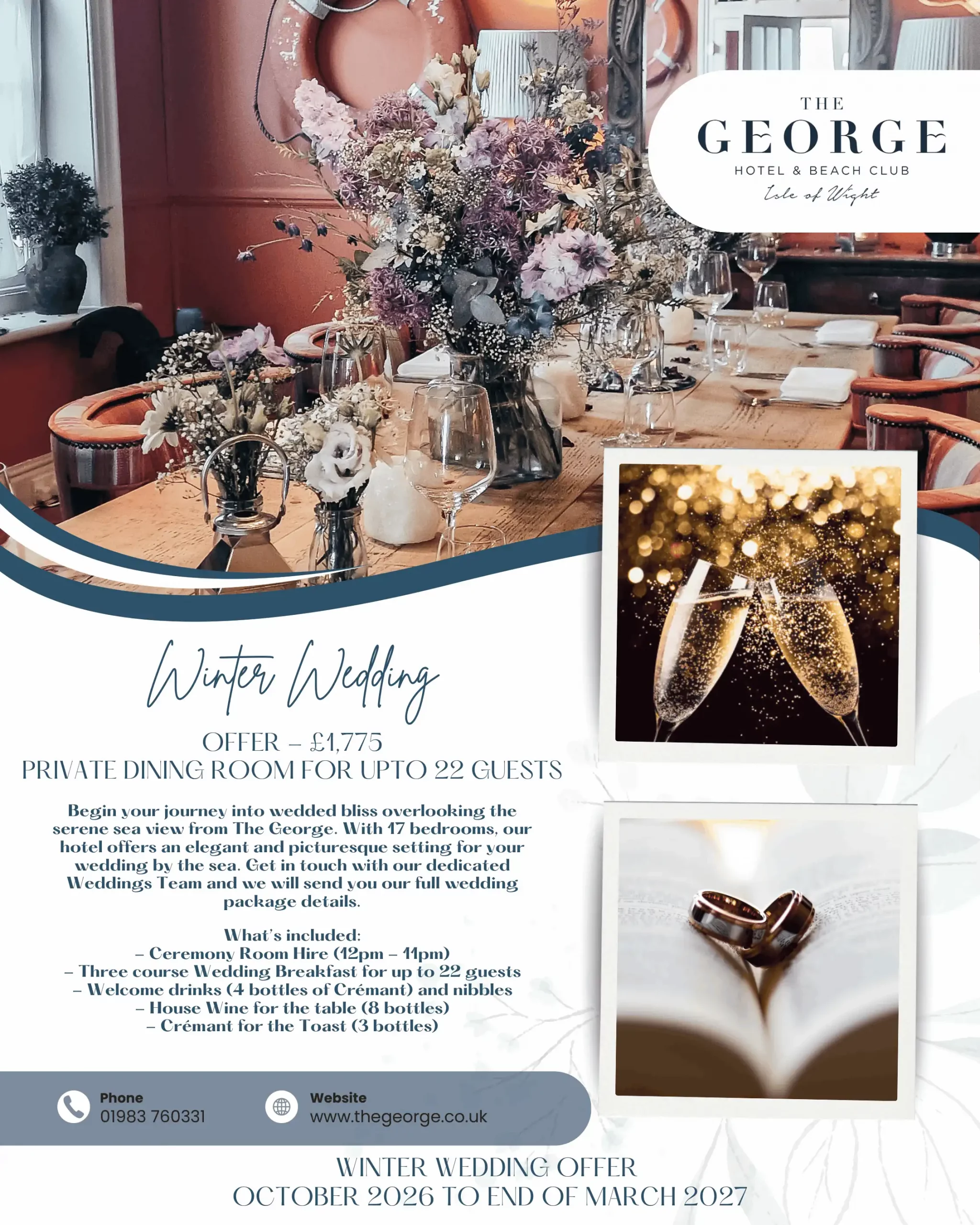 Weddings at the George Hotel, Yarmouth